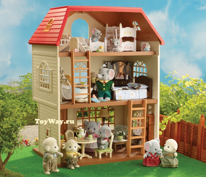 Трехэтажный дом для жителей Sylvanian Families  