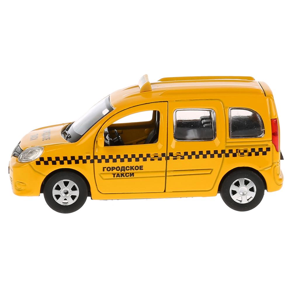 Машина инерционная металлическая - Renault Kangoo, такси, 12 см, открываются двери  