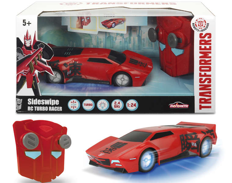 

Машинка на радиоуправлении из серии Трансформеры - Sideswipe со светом и звуком, 1:24, 18 см.