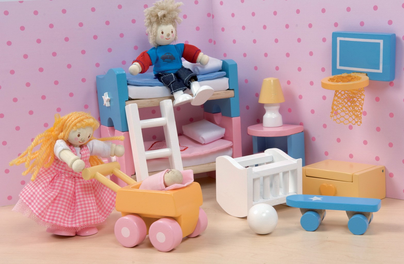 Набор кукольной мебели для детской - Сахарная слива  