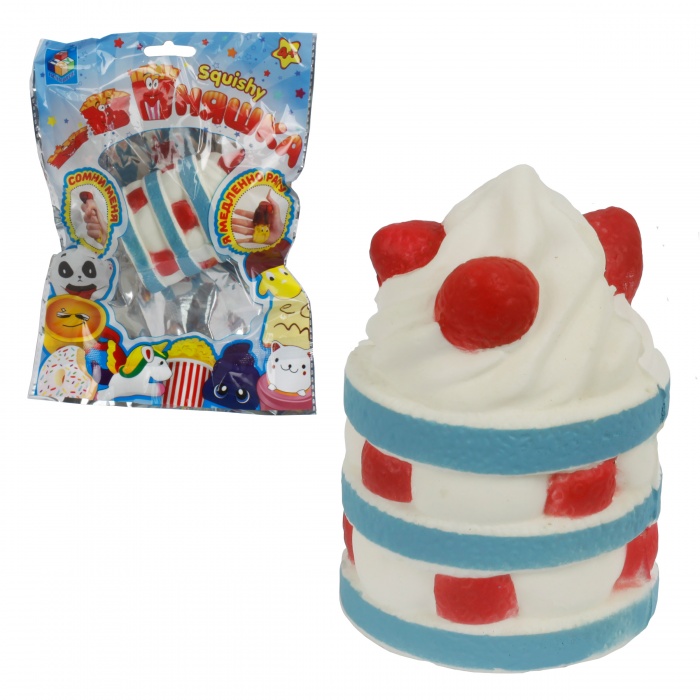 

Игрушка-антистресс М-м-мняшка Squishy/сквиши - Пирожное со сливками