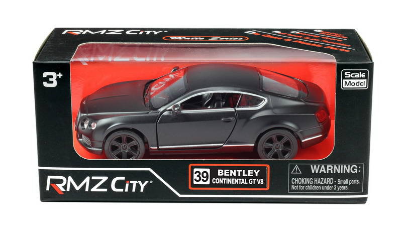 Металлическая инерционная машина RMZ City - Bentley Continental GT V8, 1:32, серый матовый  