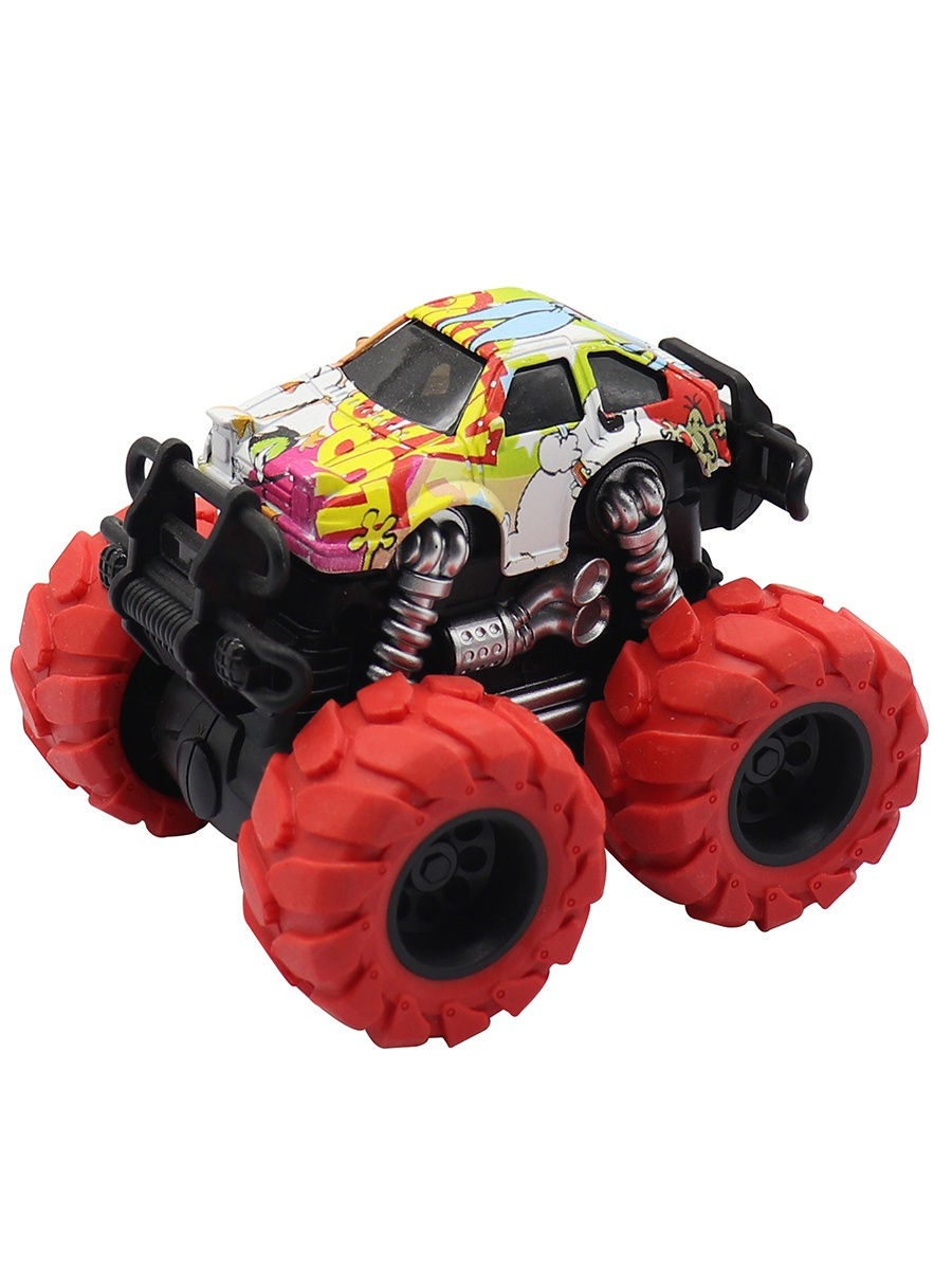 

Машинка гоночная Die-Cast, 4*4, фрикционная, двойной реверс, красные колеса