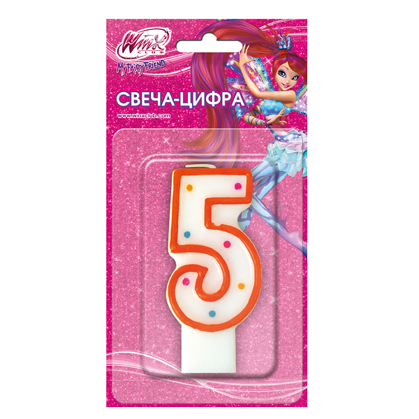 

Свеча-цифра - "5" из серии Winx