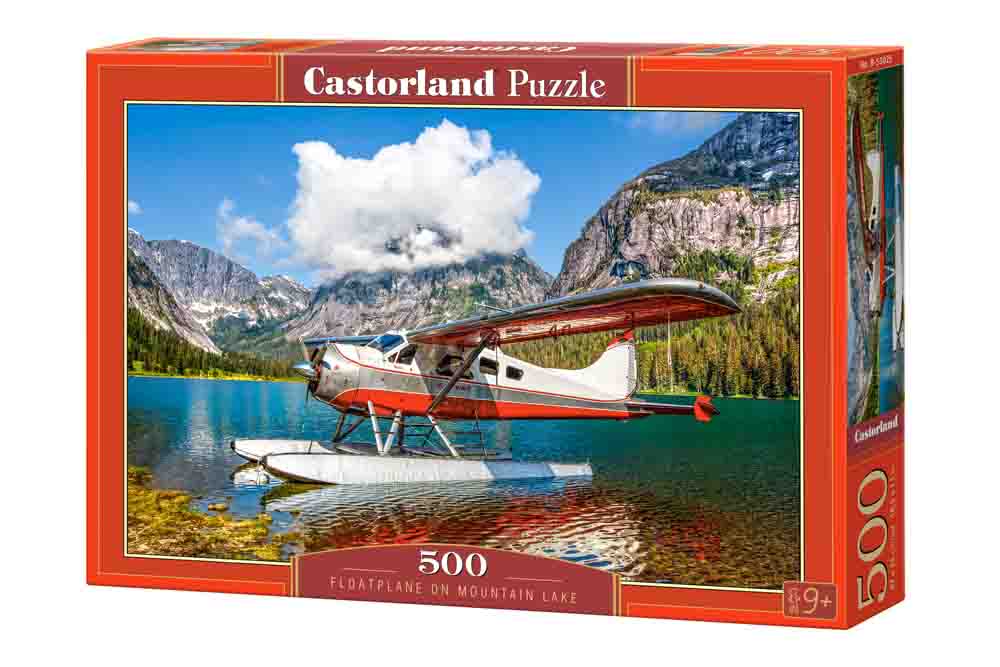 Пазлы Castorland – Самолет на горном озере, 500 элементов  