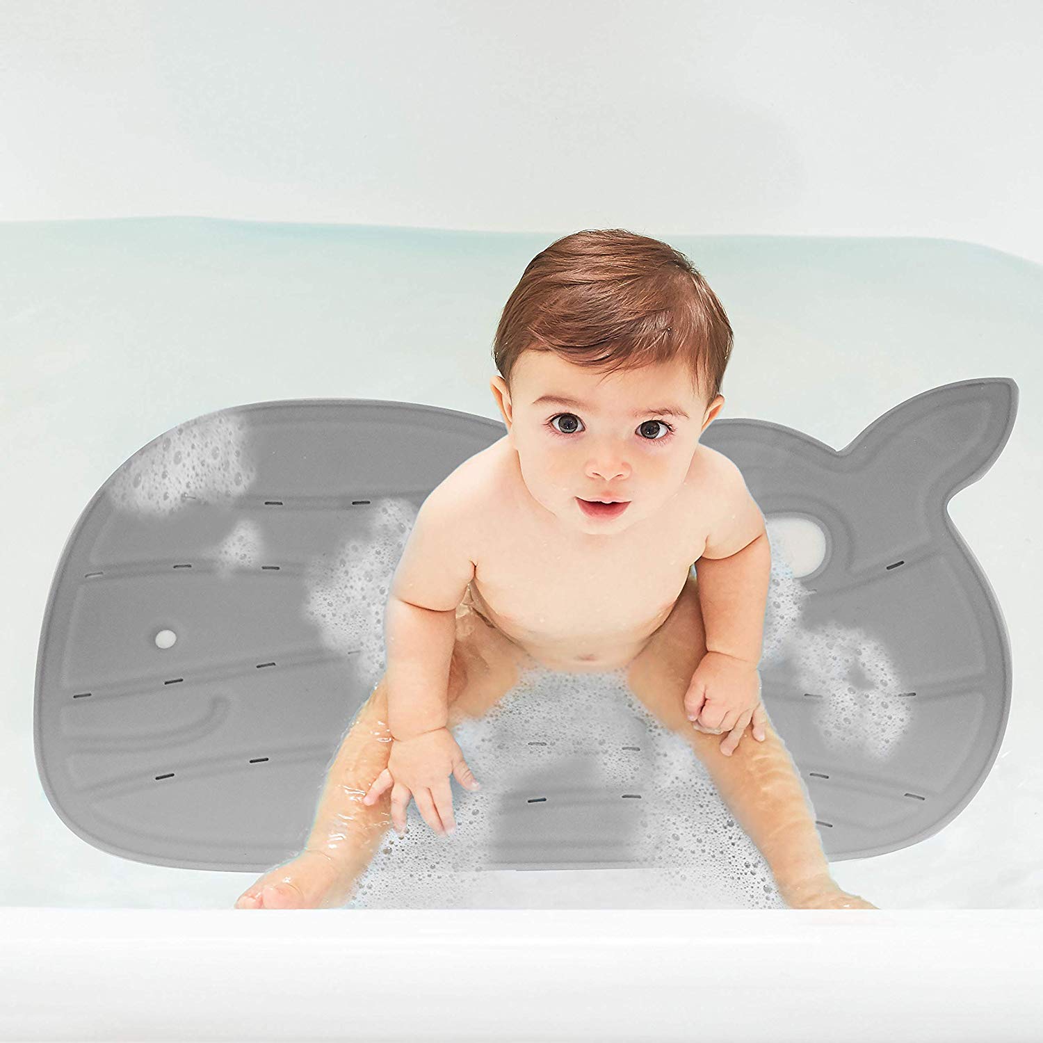 Коврик для купания ребенка – Китенок, серый  