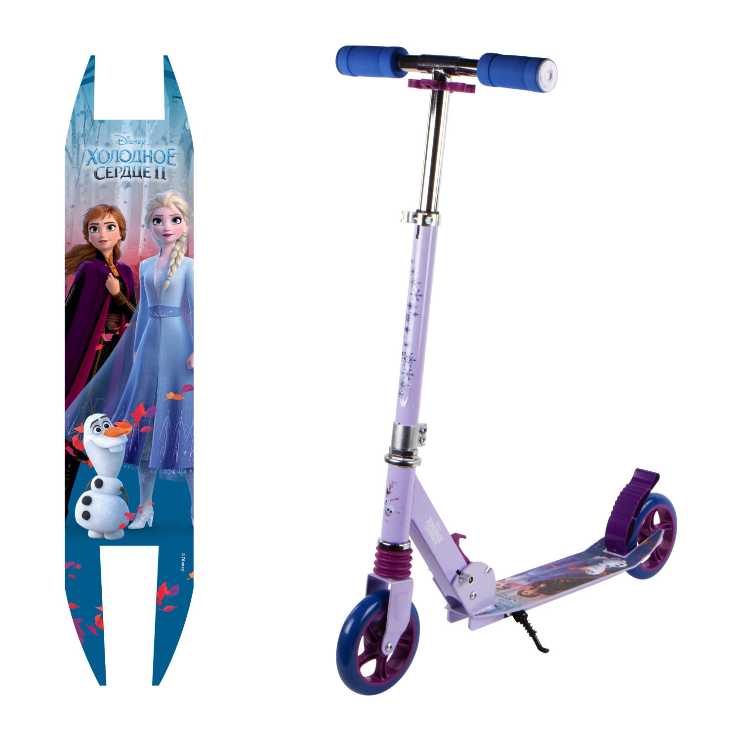 

Самокат складной 2х колесный Disney - Холодное Сердце