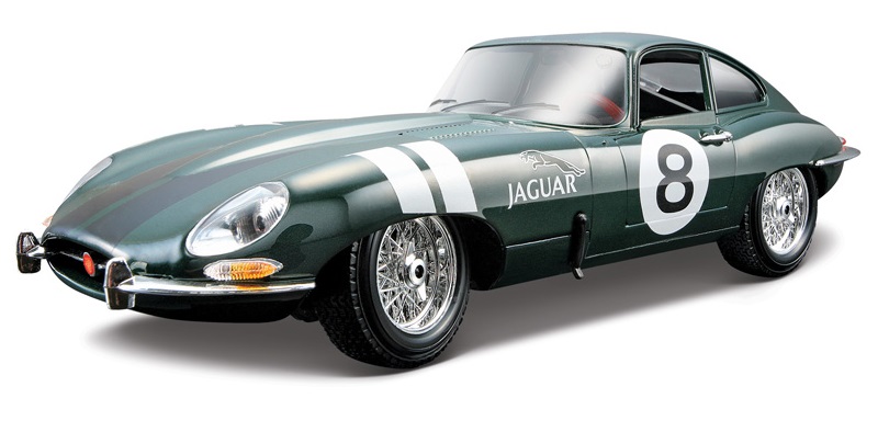 Сборная модель машины Bburago JAGUAR E COUPE 1961 года выпуска, масштаб 1:18  