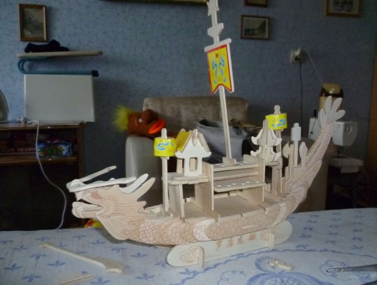 Модель деревянная сборная - Императорский корабль, 10 пластин  