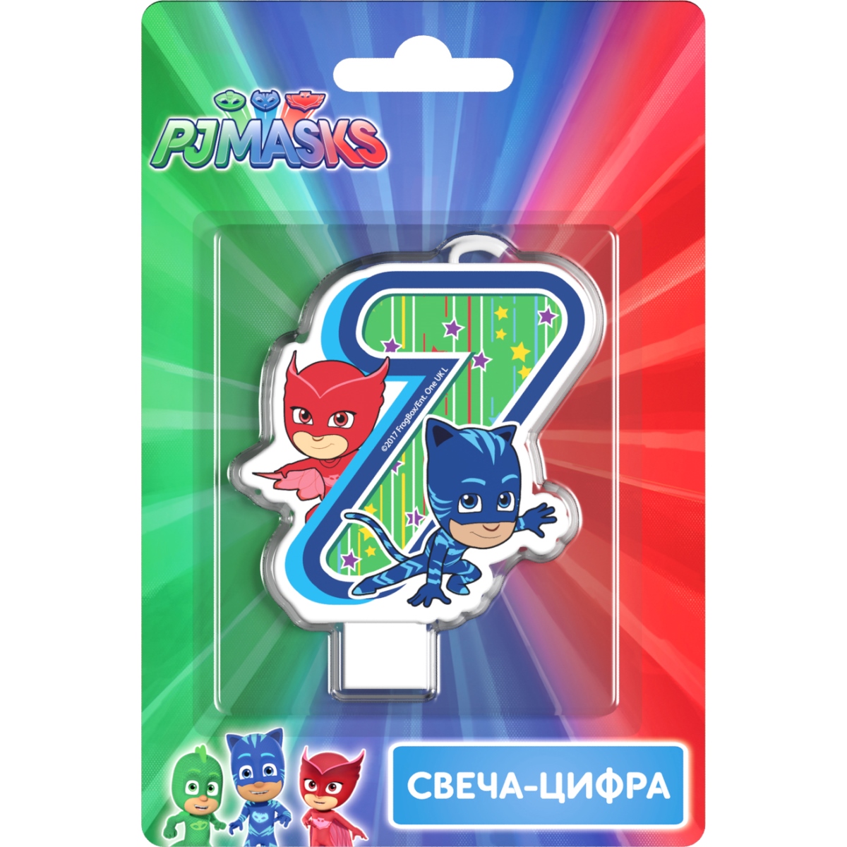 

Свеча-цифра №7 - Герои в масках, 8 см