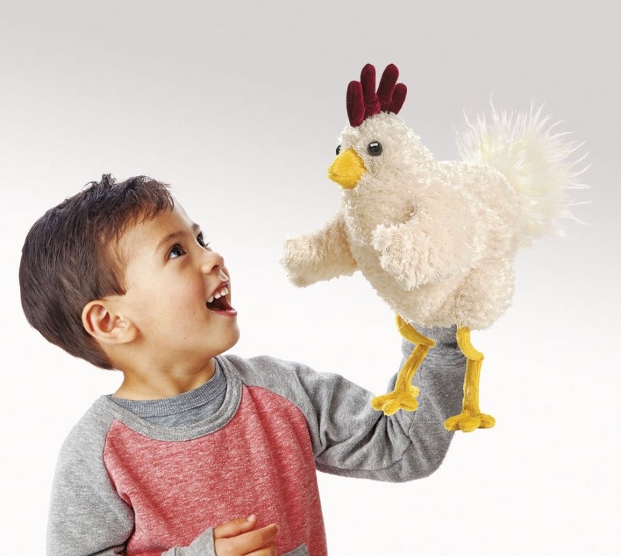 Мягкая игрушка на руку - Курица, 30 см.  