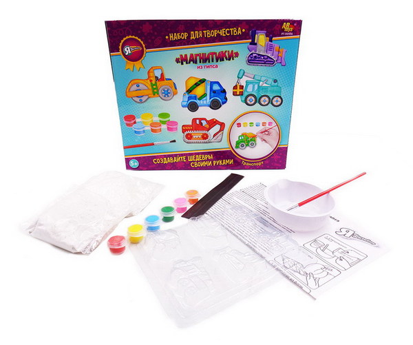 

Набор для создания магнитиков из гипса - Я дизайнер - Транспорт