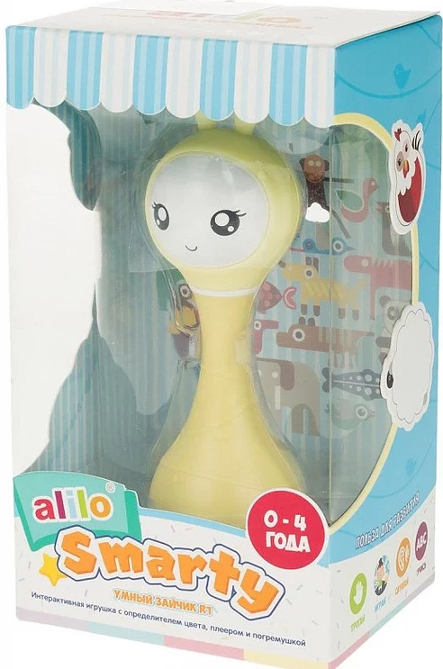 Музыкальная игрушка - Умный зайка Alilo R1, цвет: желтый  
