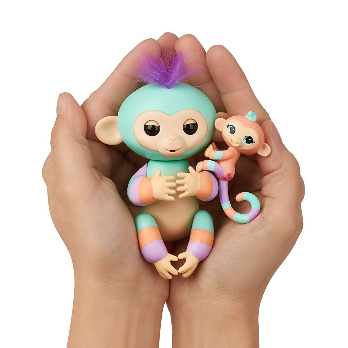 Интерактивная обезьянка Денни с малышом, 12 см  