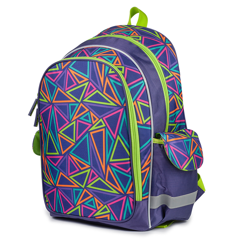 Рюкзак школьный - Разноцветные треугольники  