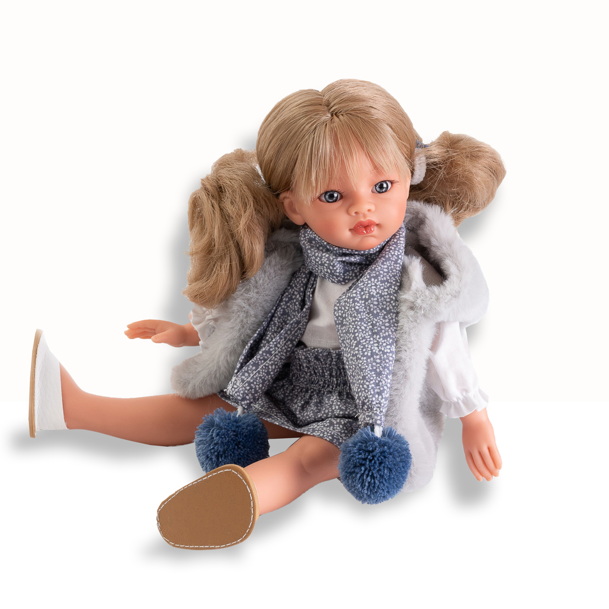 Кукла Ракель в сером 33 см виниловая  