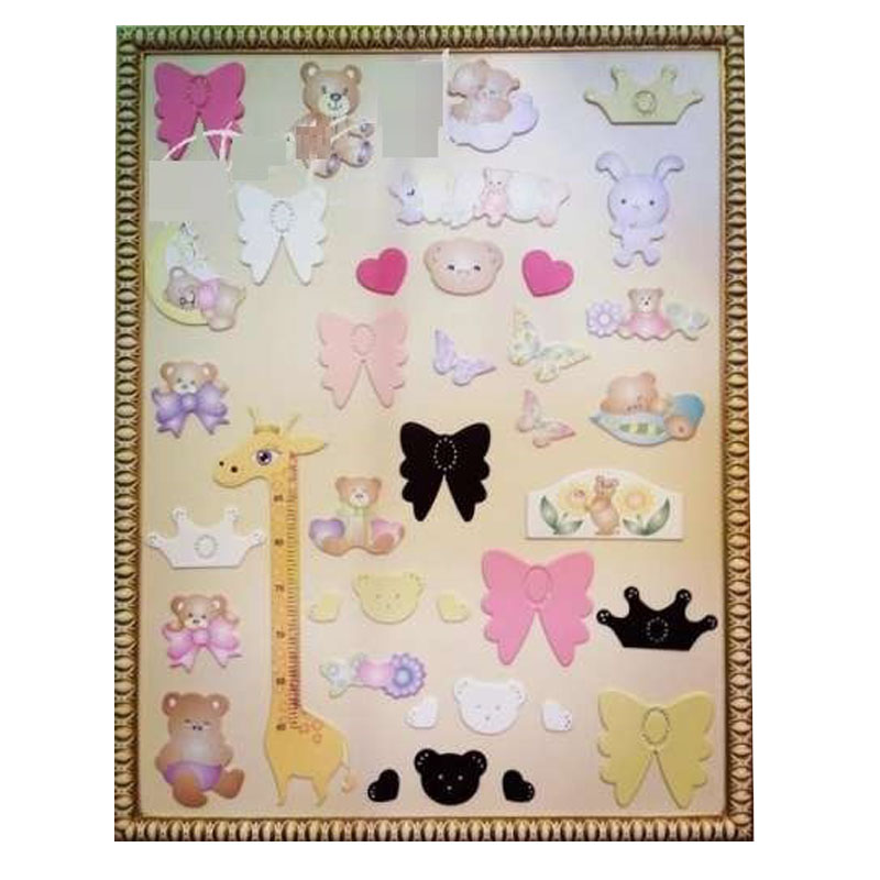 Декоративная накладка Лель - Мишка с бантиком, светло-розовый  