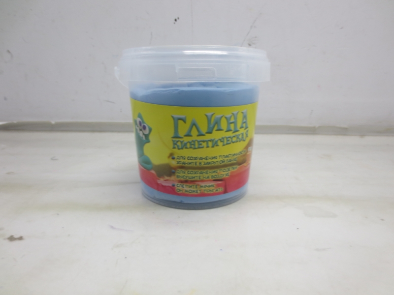 

Кинетическая глина, голубая, банка 200 грамм