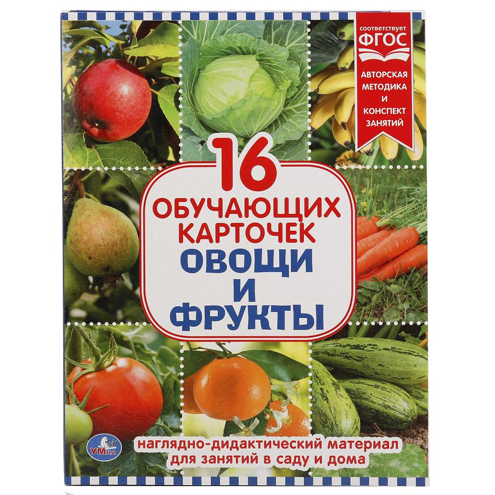 

Карточки в папке - Овощи и фрукты, 16 карточек