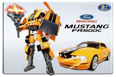 Робот-трансформер - Ford Mustang FR500C, масштаб 1:18  