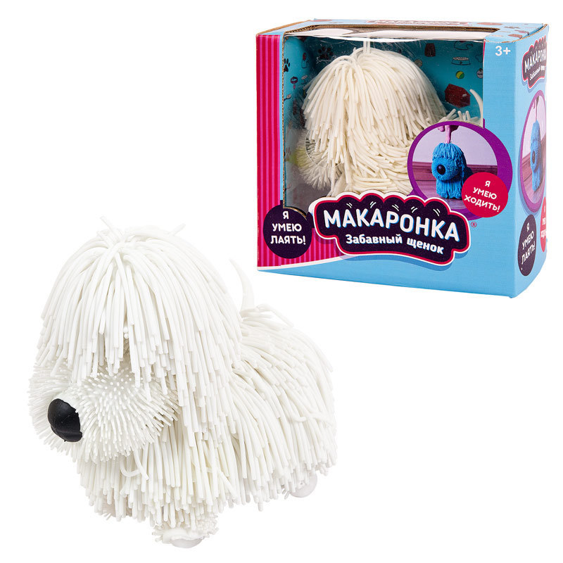 Интерактивная игрушка - Собака Макаронка, ходит, свет и звук   