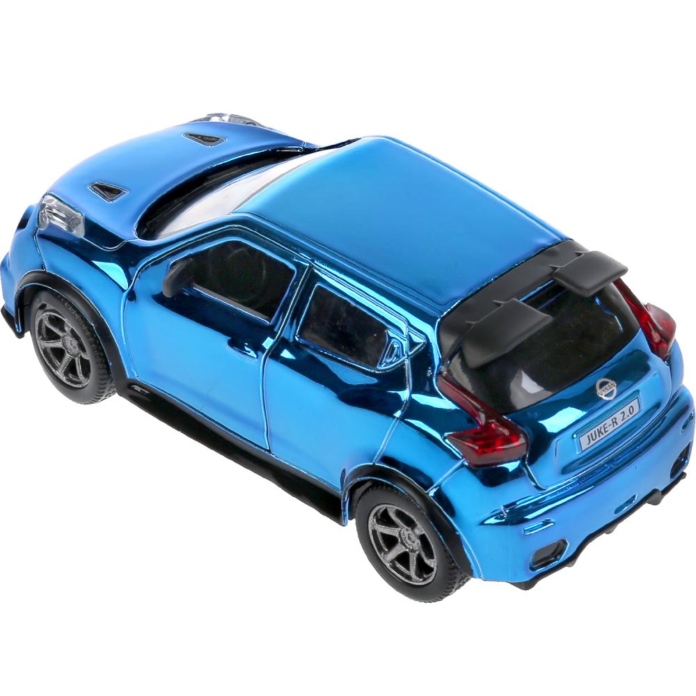 Инерционная металлическая модель - Nissan Juke-R 2.0 хром, 12см, цвет синий  