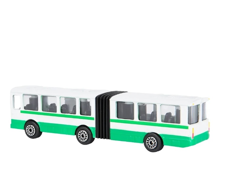 Автобус металлический, 12 см, с резинкой  