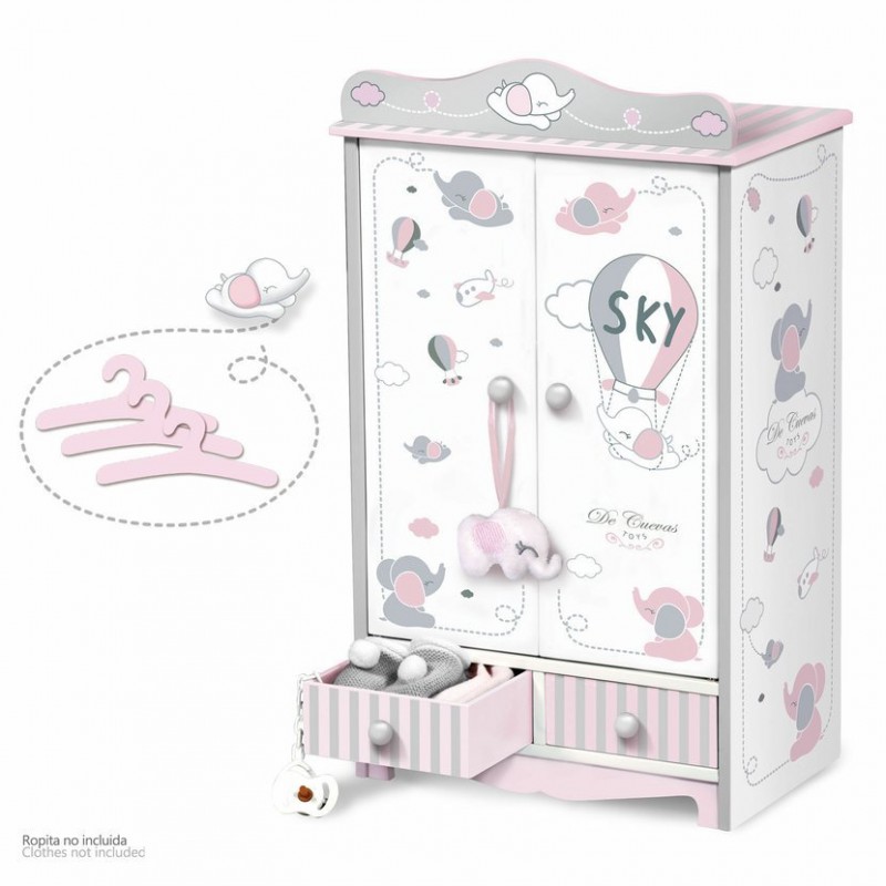 Гардеробный шкаф для куклы - Скай, 54 см  