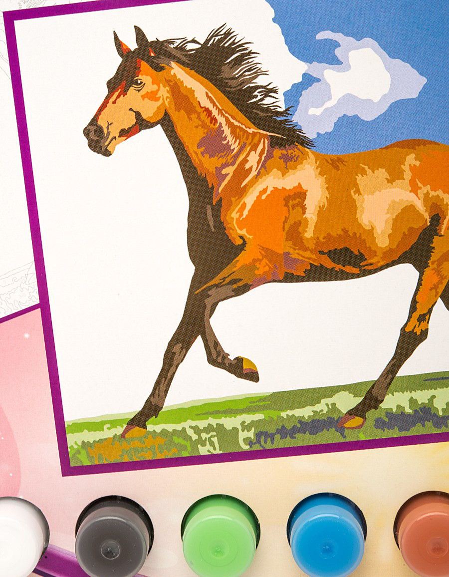Раскраска по номерам - Лошадь   