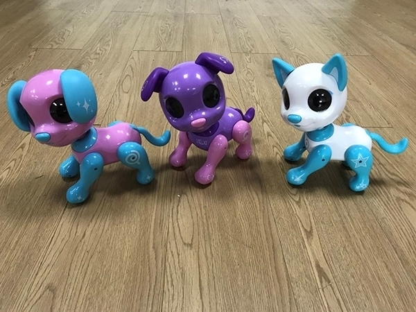 Интерактивная игрушка Робо-пёс фиолетовый, ходит, свет и звук  