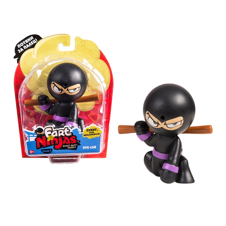 

Фигурка ниндзя Пук-Сэй из серии Fart Ninjas, черный, 9 см.