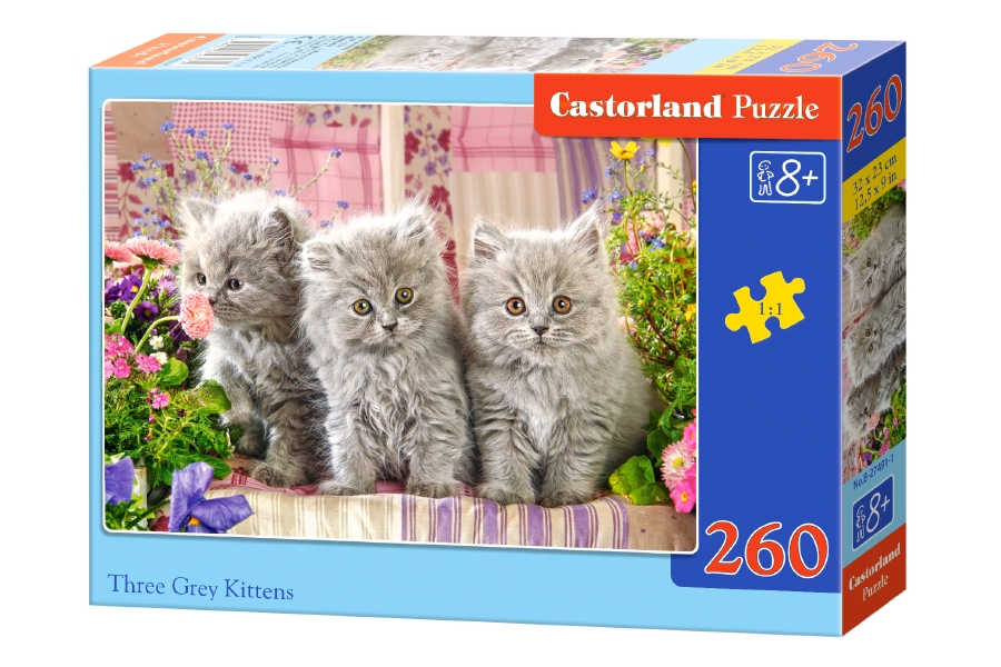 

Пазлы Castorland - Серые котята, 260 элементов