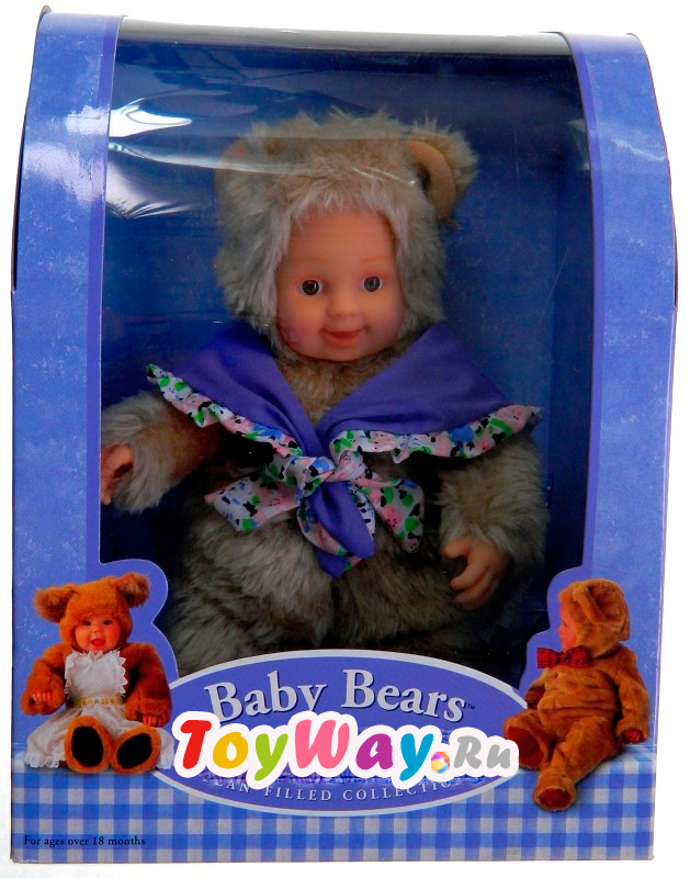 Кукла из серии Детки-Мишки Престиж, с шарфом, 24 см.  