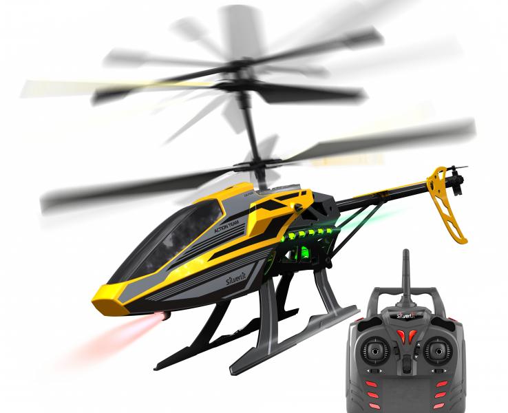 Радиоуправляемый 3-х канальный вертолет - Sky Eagle III, для улицы 46 см, желтый  