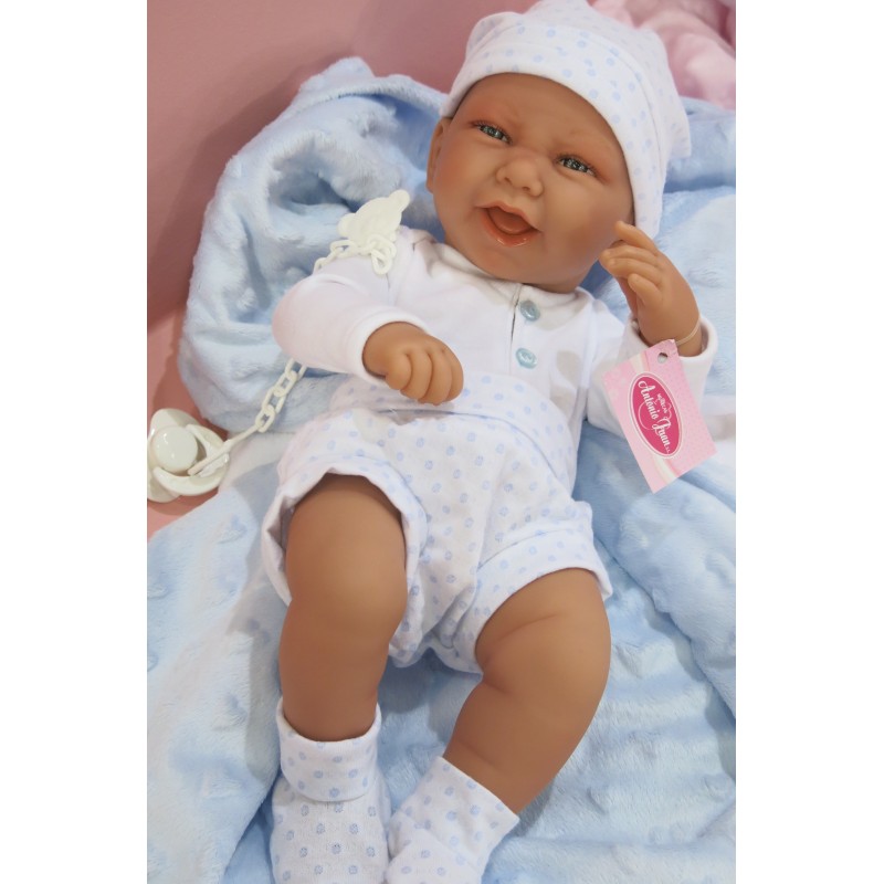 Кукла-младенец - Матео в голубом, 42 см  