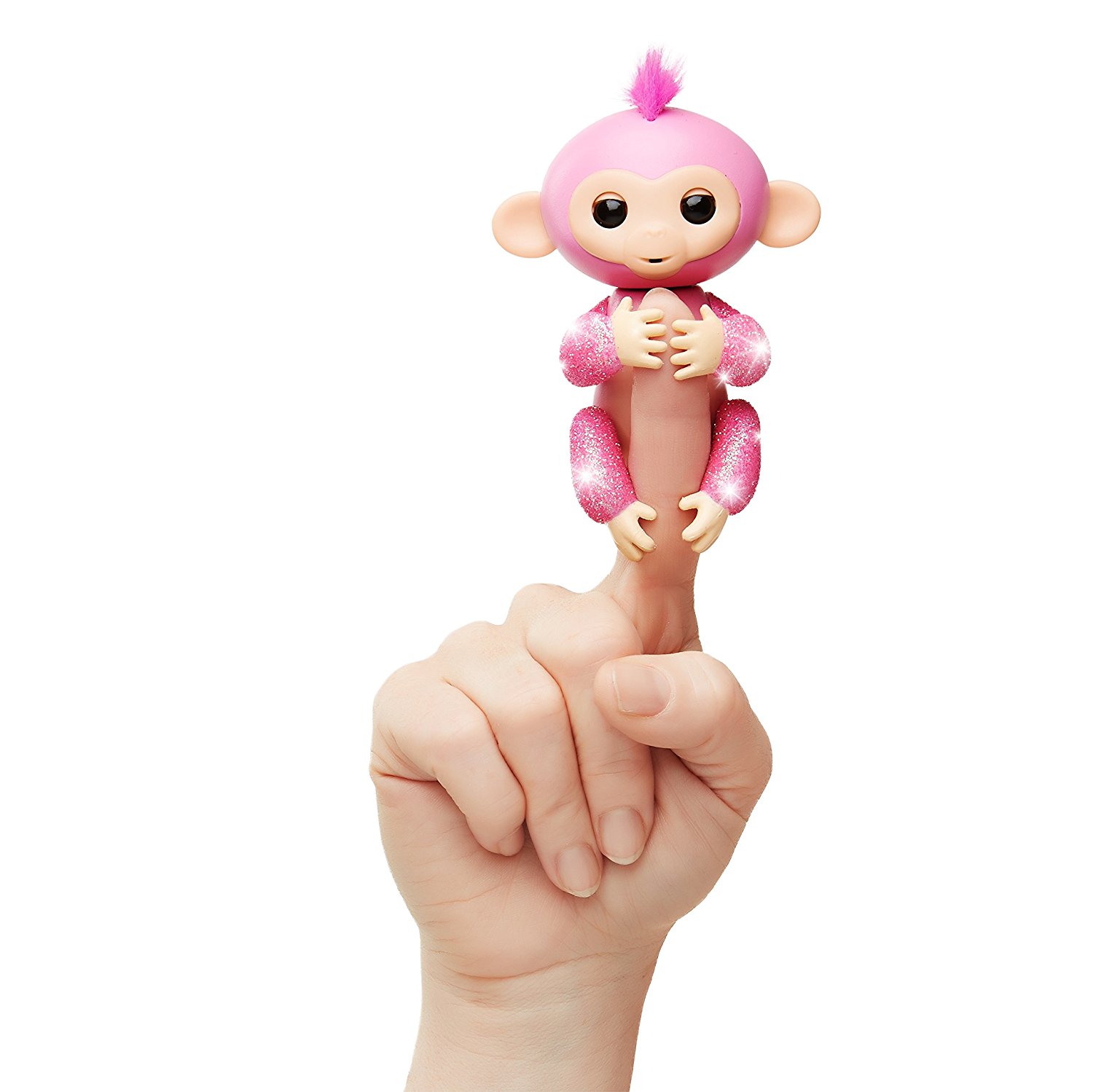 Интерактивная обезьянка Fingerlings – Роза, розовая, 12 см, звук  