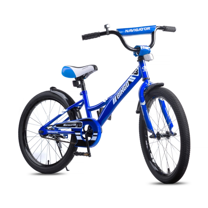Детский велосипед Bingo, колеса 20", стальная рама и обода, ножной тормоз  