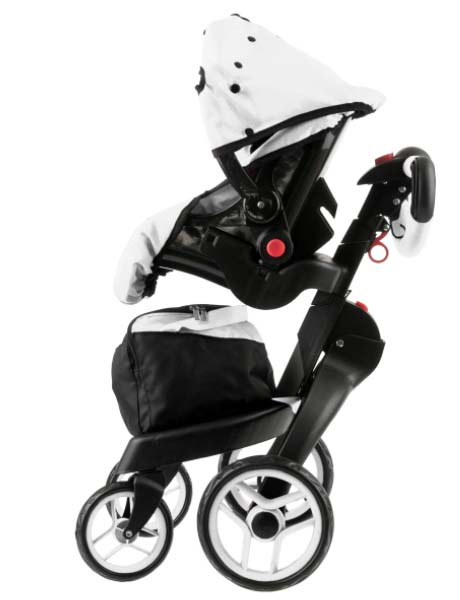 Многофункциональная прогулочная коляска-трансформер для кукол 12 в 1 Buggy Boom Aurora 9005, белая  
