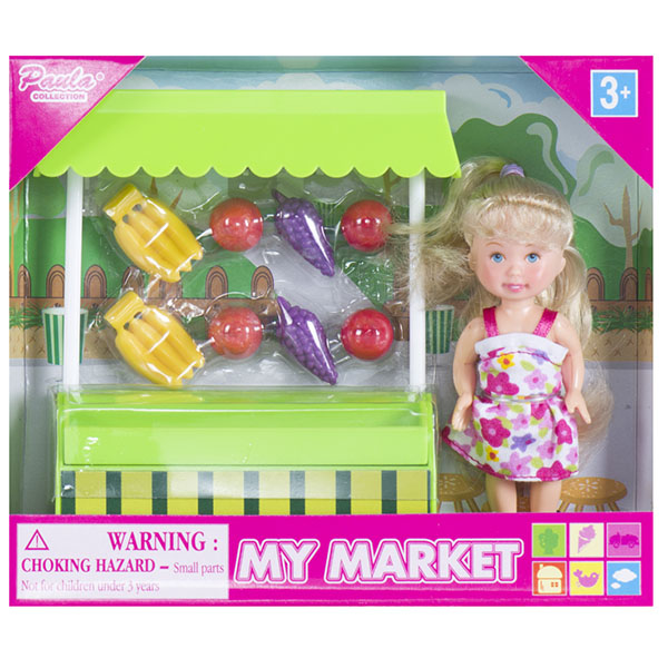 

Игровой набор Paula - На рынке, ларек с фруктами