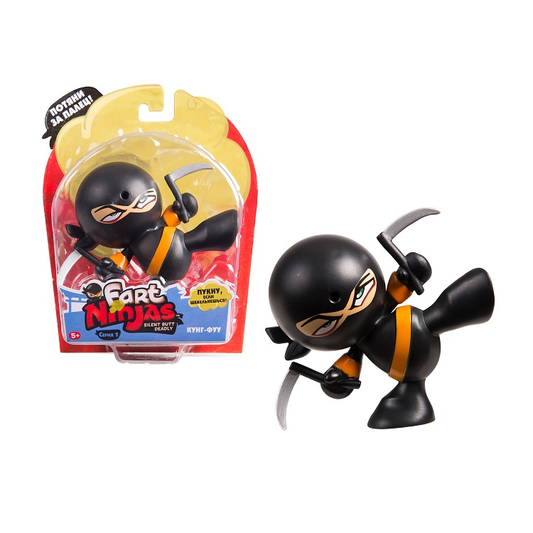 

Фигурка ниндзя Кунг-Фуу из серии Fart Ninjas, черный, 9 см.