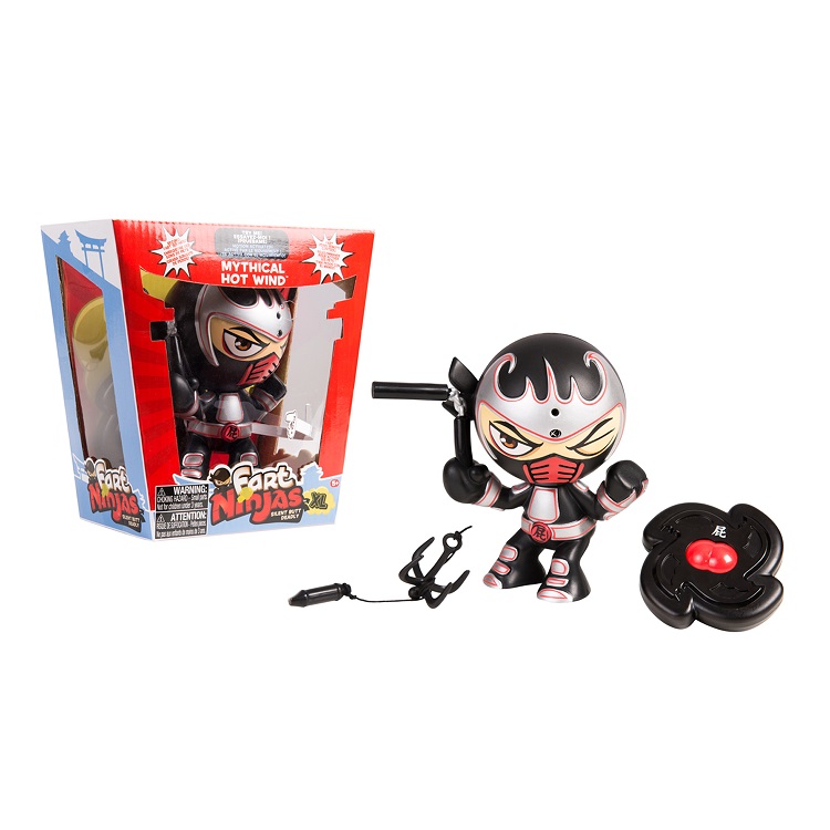 

Фигурка ниндзя XL из серии Fart Ninjas, c нунчаками и пультом, 15 см.