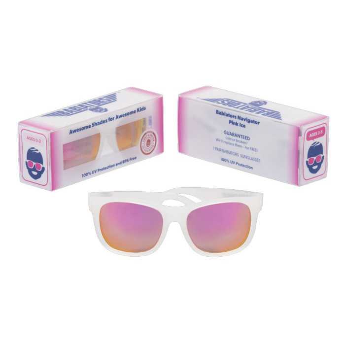 Солнцезащитные очки Original Navigator Premium - Розовый лед/ Pink Ice, Junior полупрозрачная оправа  