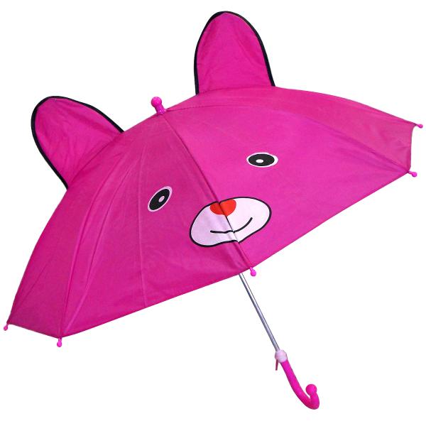 Зонт с ушками диаметр 45 см., со свистком, несколько цветов  