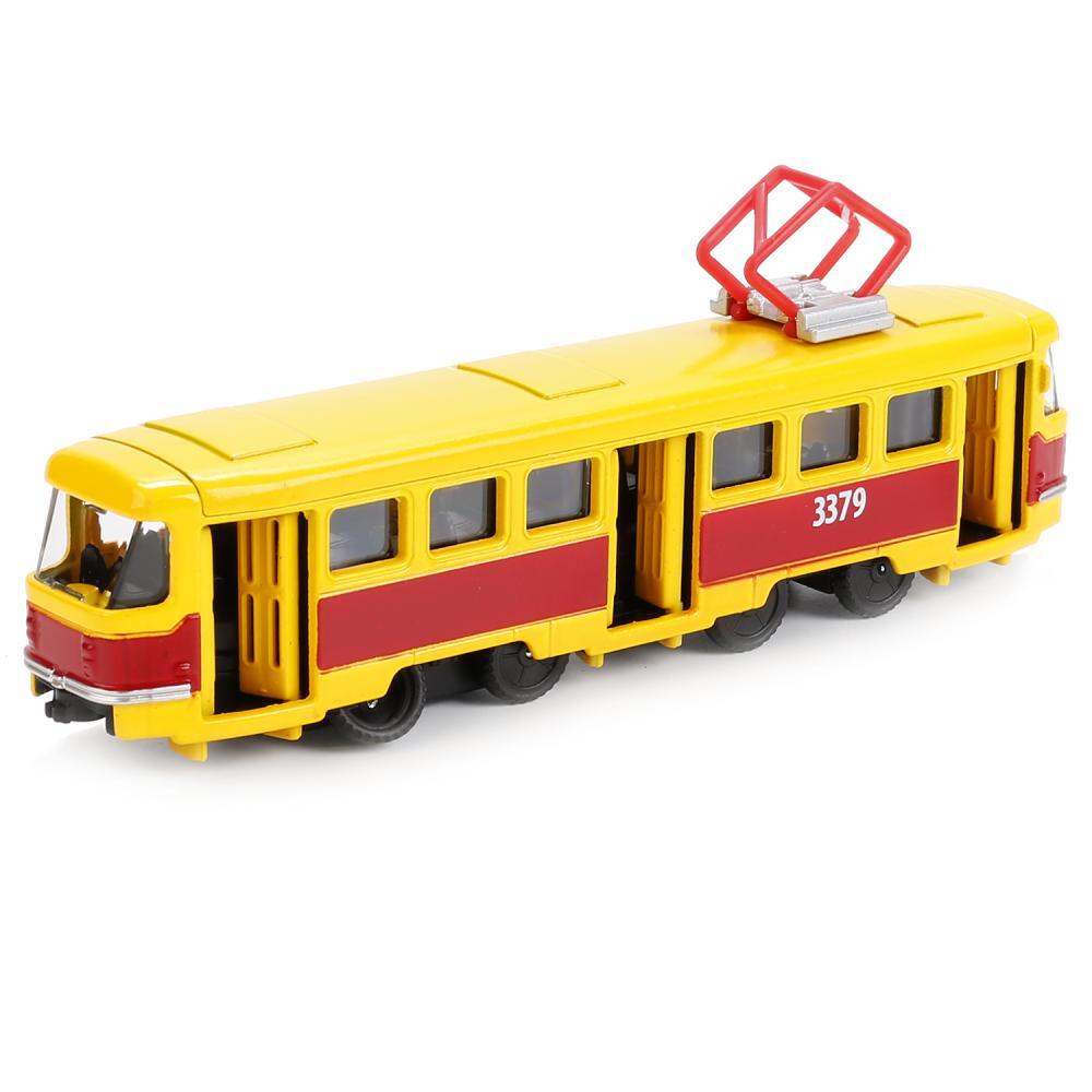 Игровой набор – Трамвай с остановкой и аксессуарами, 16,5 см  