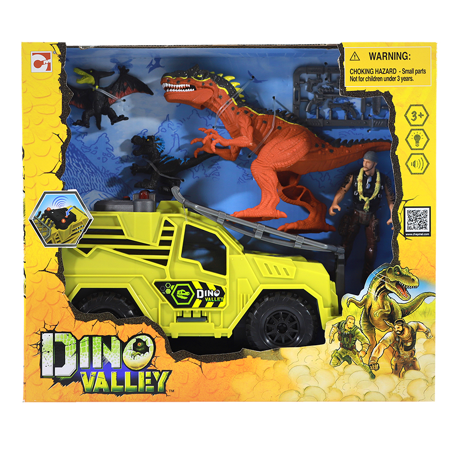 Игровой набор: Охотник на динозавра на джипе, с джипом и аксессуарами  