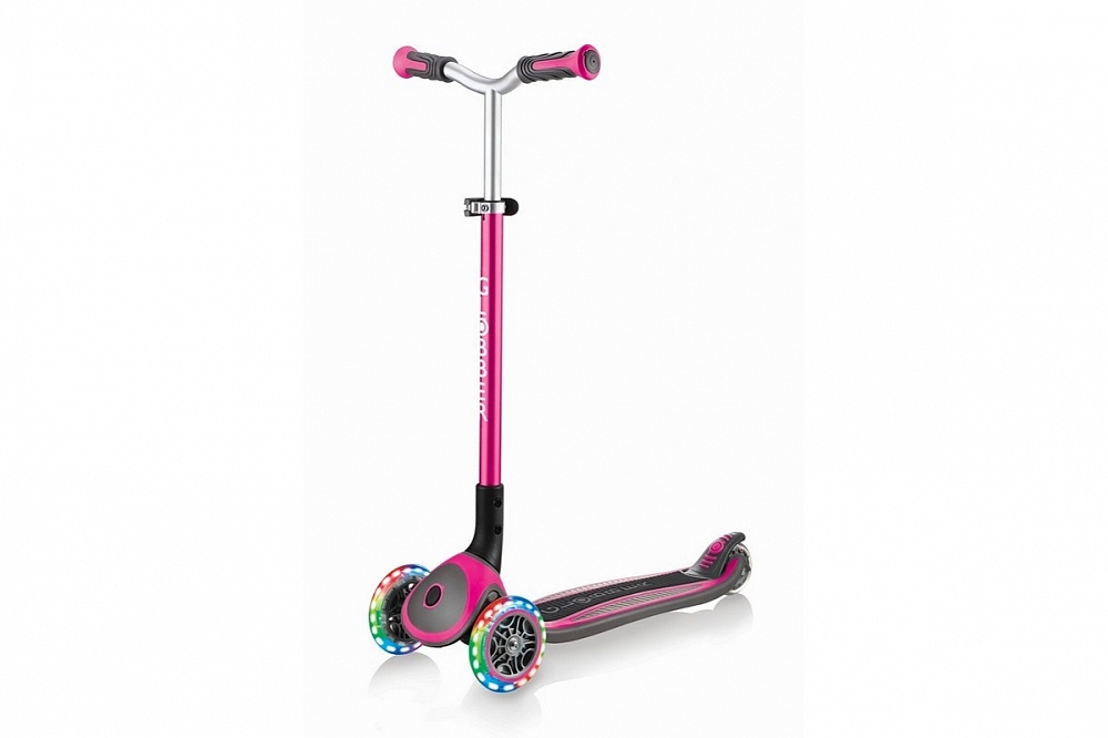 

Самокат трёхколёсный Globber Master Lights розовый
