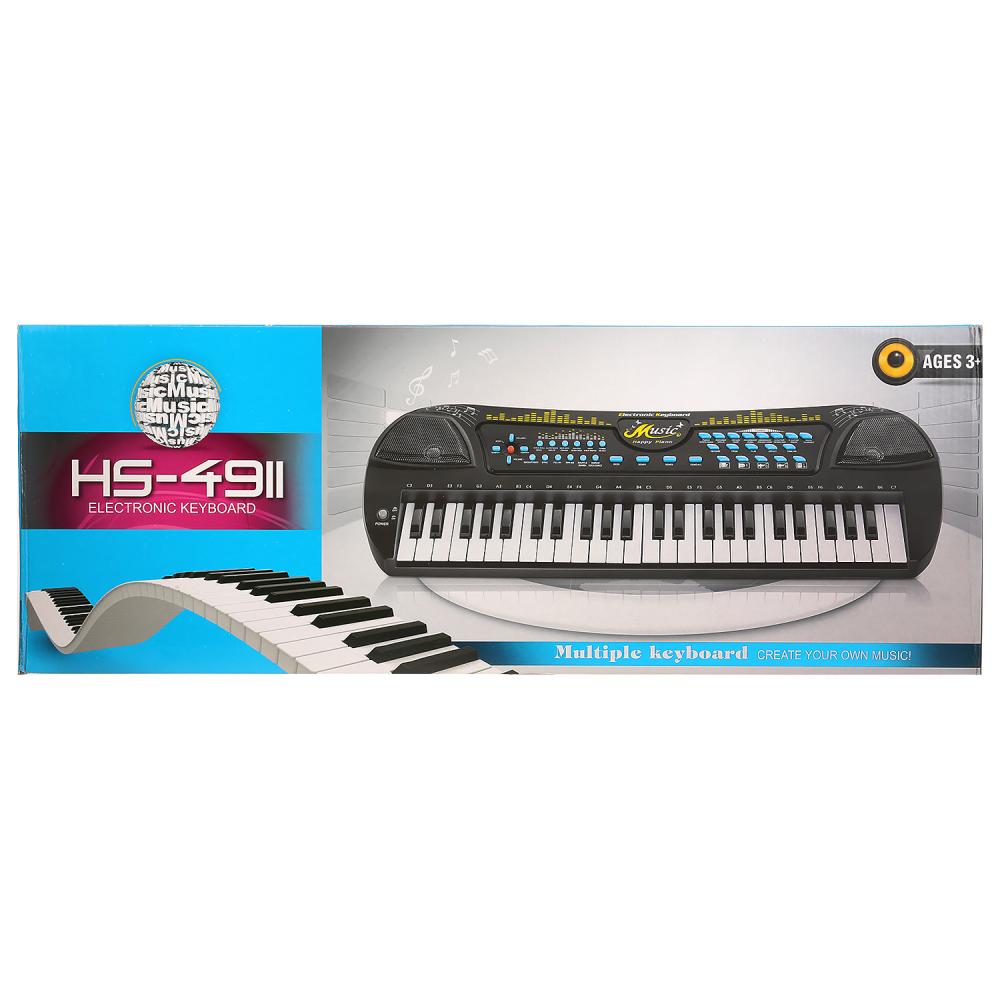 Синтезатор HS4931, 49 клавиш, микрофон, USB-провод, 220v/на батарейках  