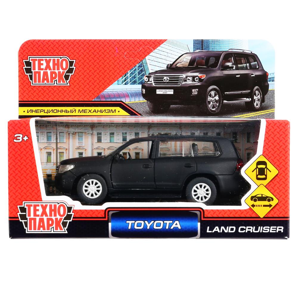 Машина Toyota Land Cruiser 12,5 см матовая черная металлическая инерционная  