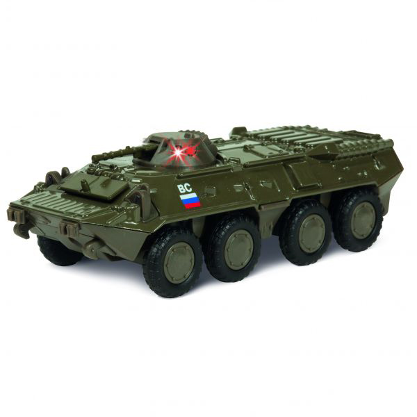 

Машина БТР в полевом камуфляже, световые и звуковые эффекты, 1:43