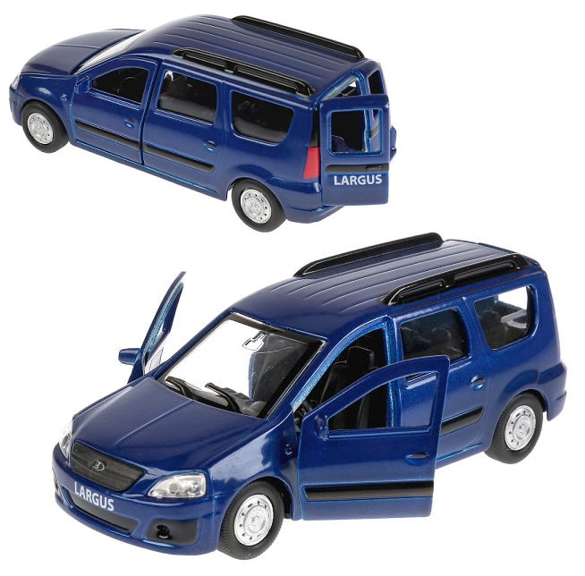 

Машина металлическая – Lada Largus, длина 12 см., инерционная, открываются двери, цвет - синий